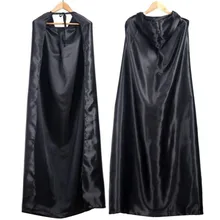 Черный костюм на Хэллоуин, театральный реквизит, толстовка с капюшоном, плащ дьявола, Длинная накидка с капюшоном, косплей