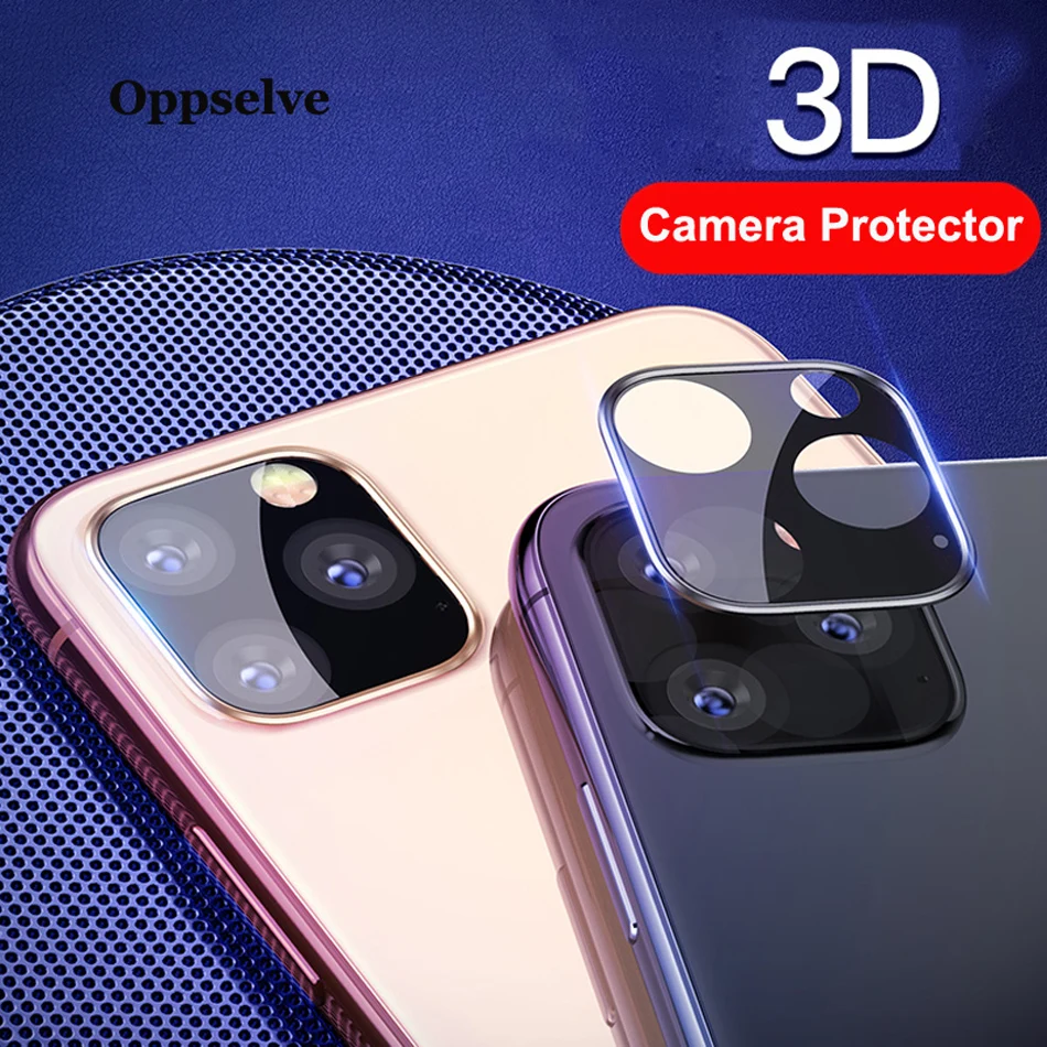 Защитная пленка для объектива камеры для iPhone 11 Pro Max 11Pro, новое закаленное 3D стекло+ металлическое защитное кольцо для задней линзы, аксессуары