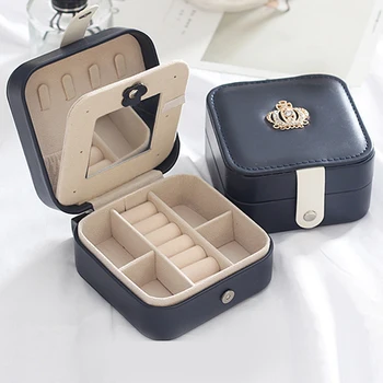 

Durable Desktop Ornament Home Dressing Table 5components Storage Case Earring Ring Jewelry Organizer Display Box Magnetic Snap