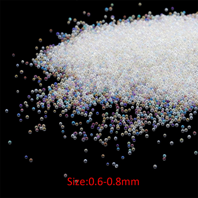 Tiny Crystal Glass Balls Rhinestones For Nails Microbead Caviar Beads Resin Filling for Silicone Mold UV Resin Epoxy Filler