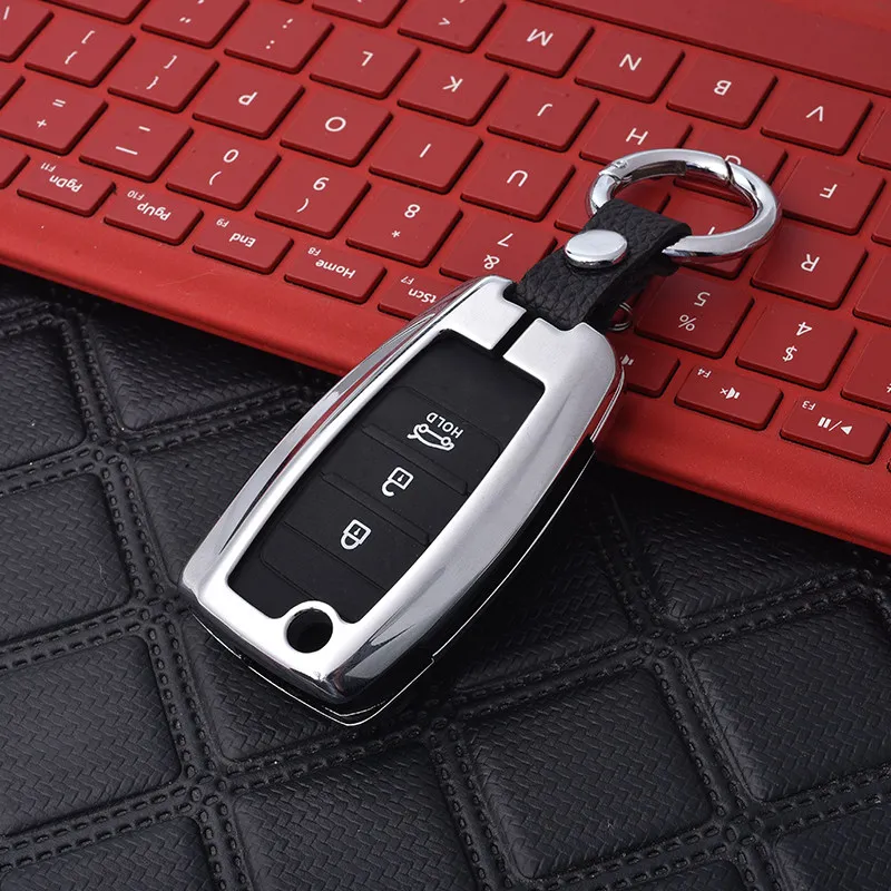 Цинковый сплав+ кварцевая Автомобильная ключ чехол для Kia Форте Ниро Оптима Sedona Sorento Soul Sportage Kia Ceed Cerato picanto автомобиля - Название цвета: C-Silver