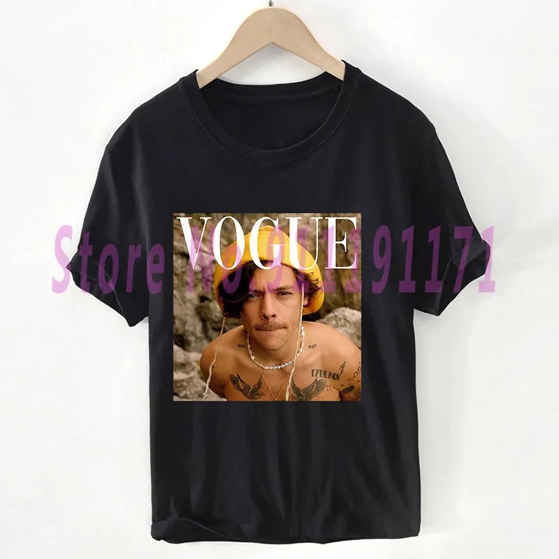 Vogue Harry Styles футболка в стиле унисекс Harajuku розовый любовь на тур персонального фото