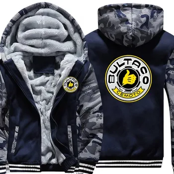 

Bultaco Cemoto Pursang Spain Motorcycle Printed Men and women Hoodies Winter Zipper Male Army Camouflage Sweatshirts Jackets