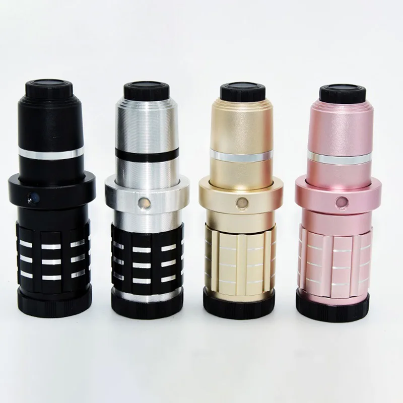 Yellow Monocular Binoculars 12x Zoom Monocular Telescope Outdoor Sports Mobile Support Telescope with Vision Watching Travelling