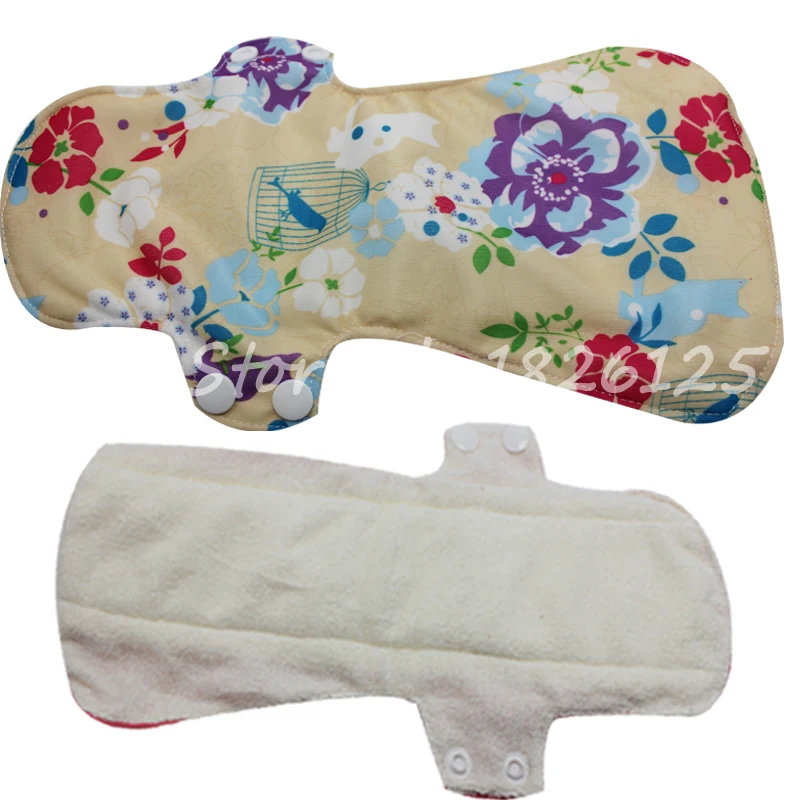 Ночные Санитарные прокладки мягкие тканевые менструальные прокладки Бамбуковая ткань только 1 шт - Цвет: Золотой
