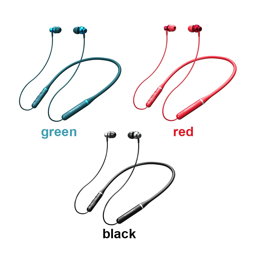 Lenovo Bluetooth 5 0 Wireless Headset Sport Earbud Noise Cancelling with Mic headphones Magnetic Neckband Earphones