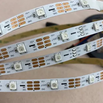 

5m 30LEDs/m DC5V addressable WS2812B led pixel strip,NON-waterproof;IP33,30pcs WS2812B/M with 30pixels;WHITE PCB