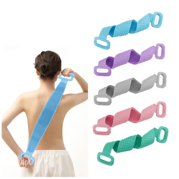 

Magic Silicone Brushes Bath Towels Body Brush Bath Belt Exfoliating Back Brush Belt Wash Skin Household Clean Shower Brushes