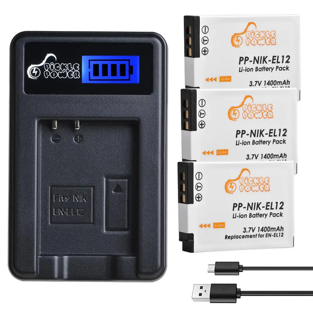 High-Capacity Rechargeable Battery with Charger