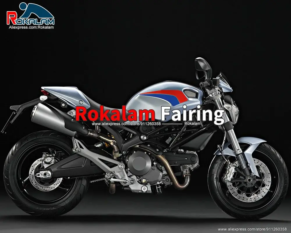

Обтекатель для Ducati 696 795 796 M1100 2009 2010 2011 2012 Серебряный Синий Красный мотоциклетный Хомут (литьё под давлением)