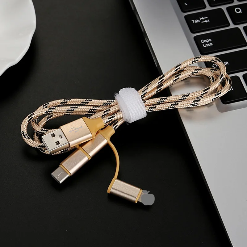 1 м кабель для мобильного телефона Micro USB кабель usb type C кабель type-C Зарядка для samsung Xiaomi huawei USB осветительный провод