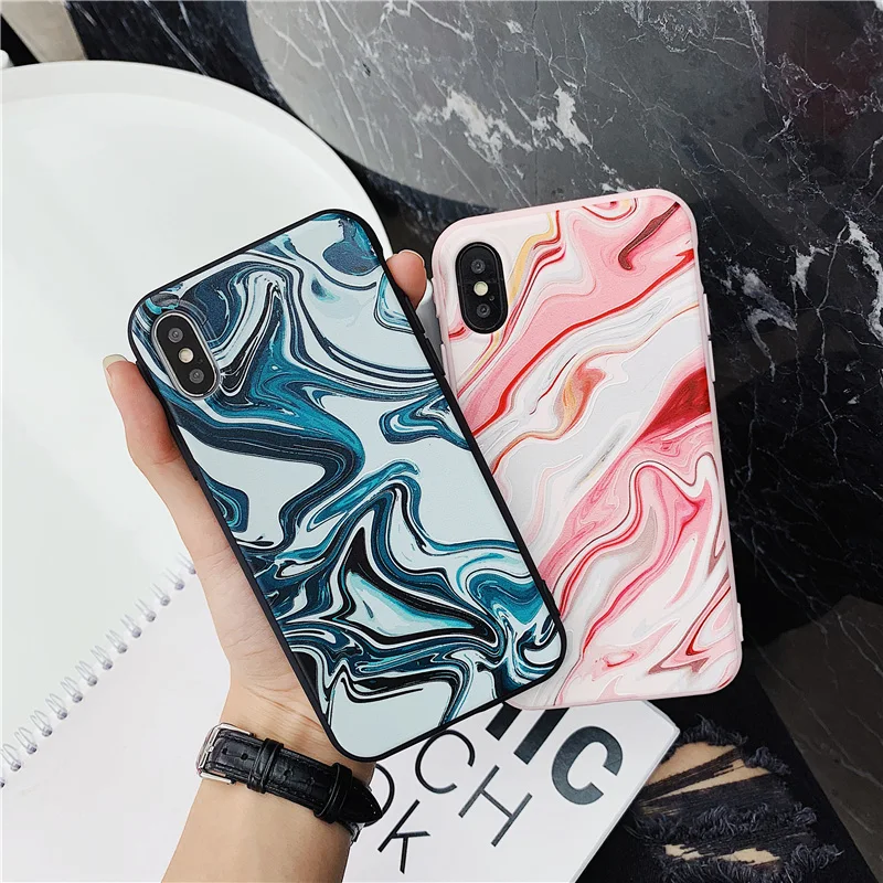 Фантастическое искусство мрамор Роскошный чехол для iphone 11 pro max x xr xs 7 7Plus 8 8Plus 6 S XSMAX