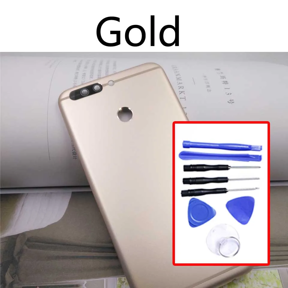 Для huawei Honor V9 DUK-AL20 задняя крышка батарейного отсека задняя дверь корпус чехол для Honor 8 Pro Корпус Замена корпуса - Цвет: Gold-With tool
