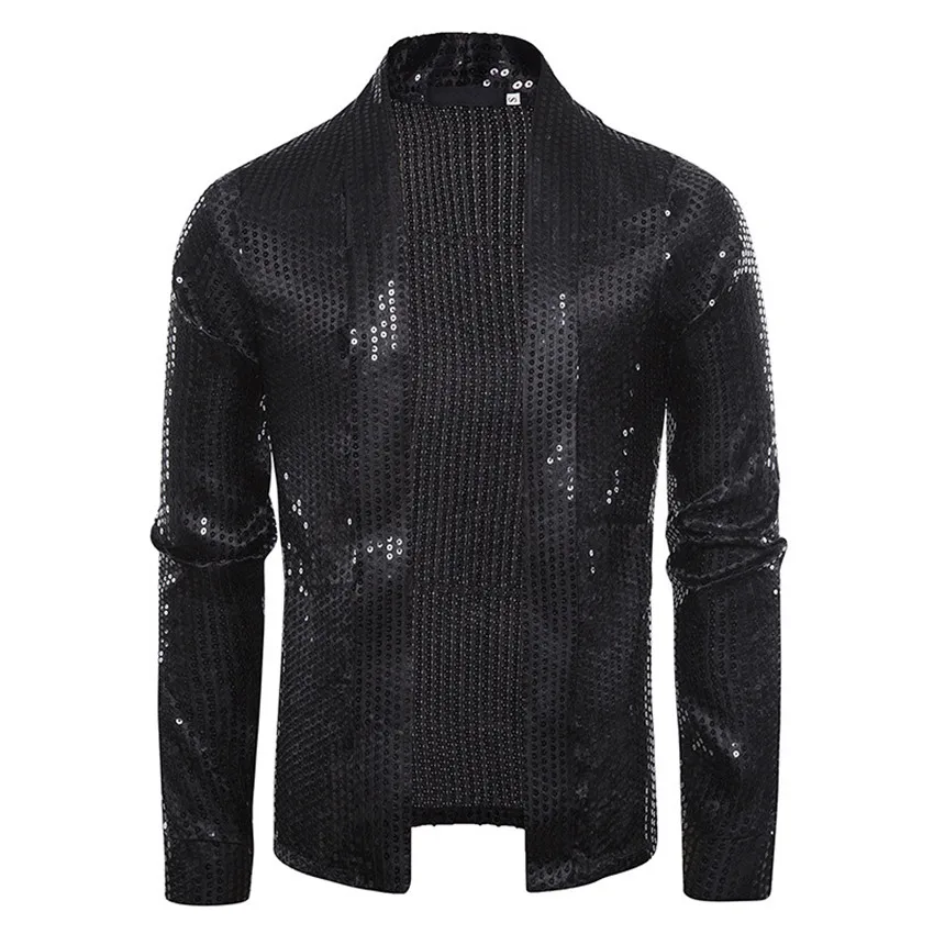 KISSQIQI Cardigan Men Long Sleeve Sweater Coat Winter and Autumn Casual Solid Color Cardigans Maximum Asian Size XS - L KISSQIQI Cardigan Men Long Sleeve Sweater Coat Winter and Autumn Casual Solid Color Cardigans Maximum Asian Size XS - L