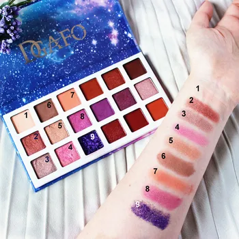

18 Color Starry sky Shimmer Glitter Eye Shadow Plate Pearlescent + Matte Powder Matt Eyeshadow Palette Starry Waterproof Makeup3