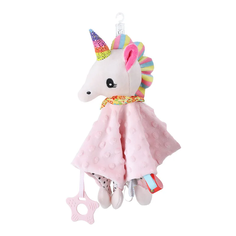 Baby Plush Stuffed Toys Security Tag Cute Stuffed Animal Blanket Comforter r Bunny Soothe Appease Towel Newborn Baby Shower Gift Baby Towel Baby Comforter Blanket