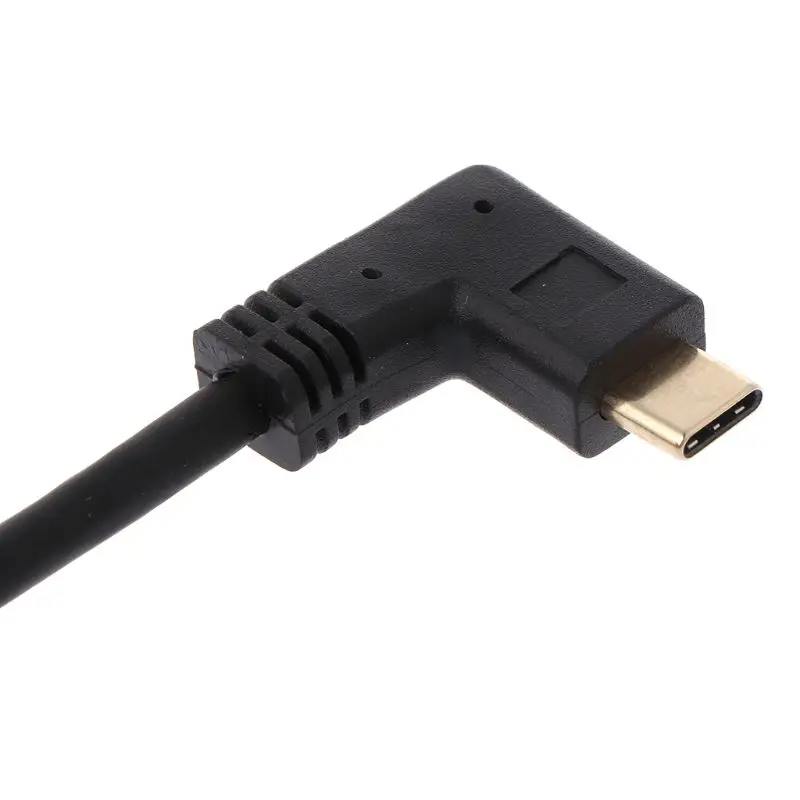 Высокоскоростной позолоченный USB3.1 90 градусов дизайн Локоть Тип C штекер для Micro USB Женский удлинитель зарядный кабель передачи данных