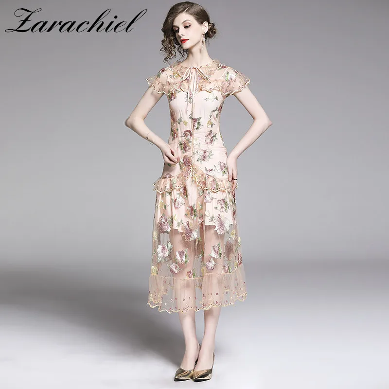 flower overlay dress