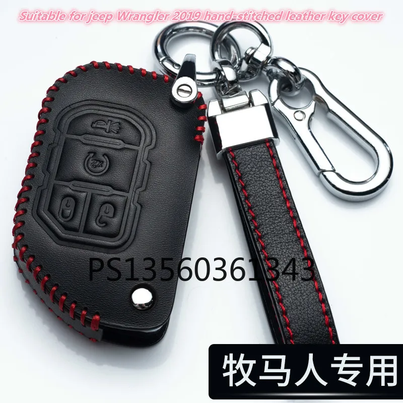 

Suitable for jeep Wrangler 2019 hand-stitched leather key cover