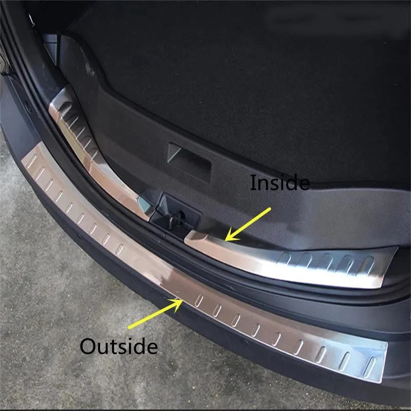 For Toyota Rav4 2014 2015 Door Sill Stainless Steel Rear Bumper Protector Trunk Guard Tread