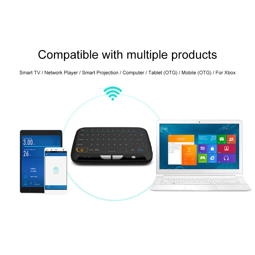 H18 мини USB 2,4 ГГц Беспроводная виртуальная клавиатура сенсорная панель мыши Air mouse резина с Li батарея для ПК Xb ox 360 P S4 tv Bo x