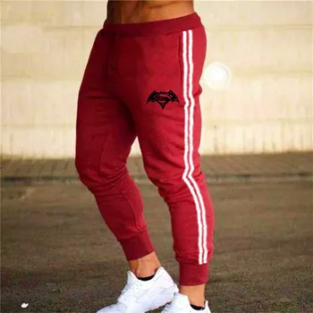 

Batman Striped pants cotton sweatpants gym jogging pants cotton Elasticity fitness Bodybuilding trousers men casual pencil pants