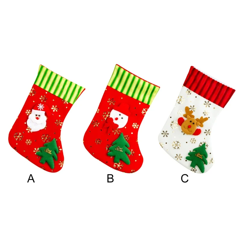 Подарки держатели для сумки Новогодний носок для подарков KidsSanta Клаус конфеты сумки Рождественская игрушка орнамент Рождественский Декор для дома