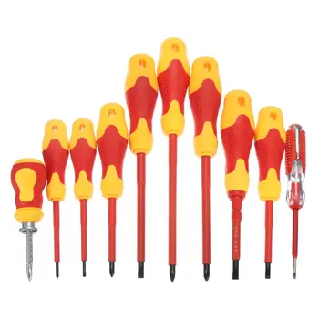 

10pcs Multi-function Electrician Insulated Screwdriver Slot Screwdriver Repair