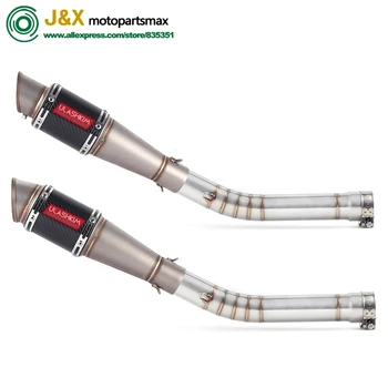 

Motorcycle Stainless Steel Exhaust Escape Muffler Middle Link Pipe Slip On Full System Slip On For yamaha YZF-R6 R6 1998-2005