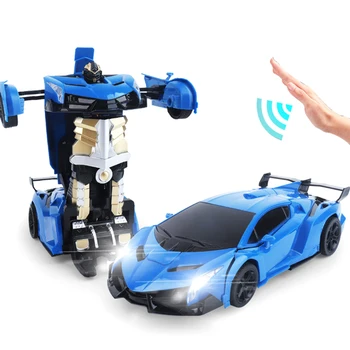 

RC Car 1:14 Gesture Sensing Electric Transformation Robots Model Toy Deformation Car Children's RC Car Toy Gift for Kids Cars