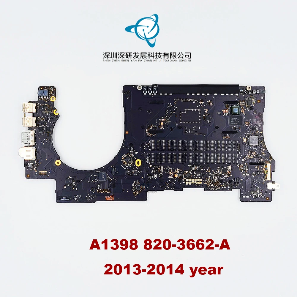 Оригинальная материнская плата 820-3662-A для Macbook Pro Retina 15 дюймов A1398 2013-2014 года IG |