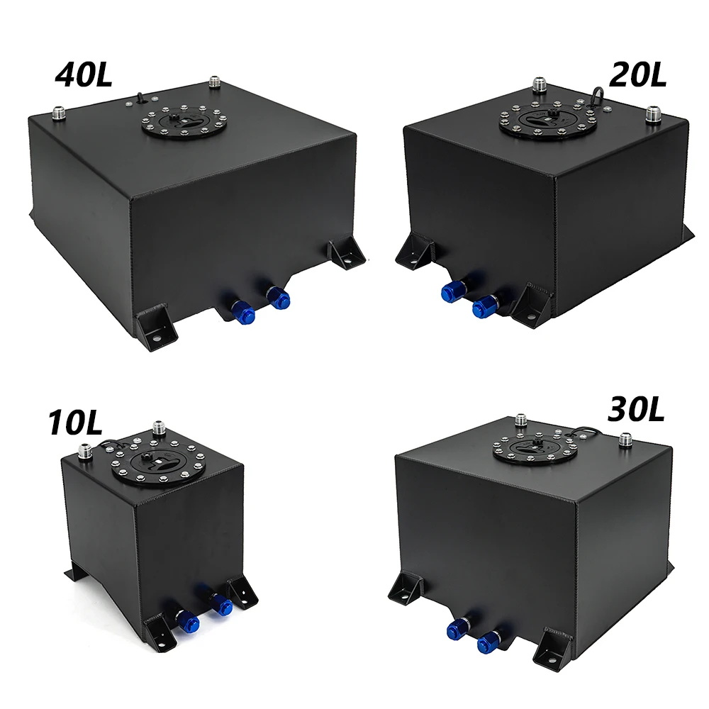 Universal 20L Aluminum OIL CAN Fuel Surge tank Oil Catch Can Tank with sensor Fuel cell 20L with cap / foam inside