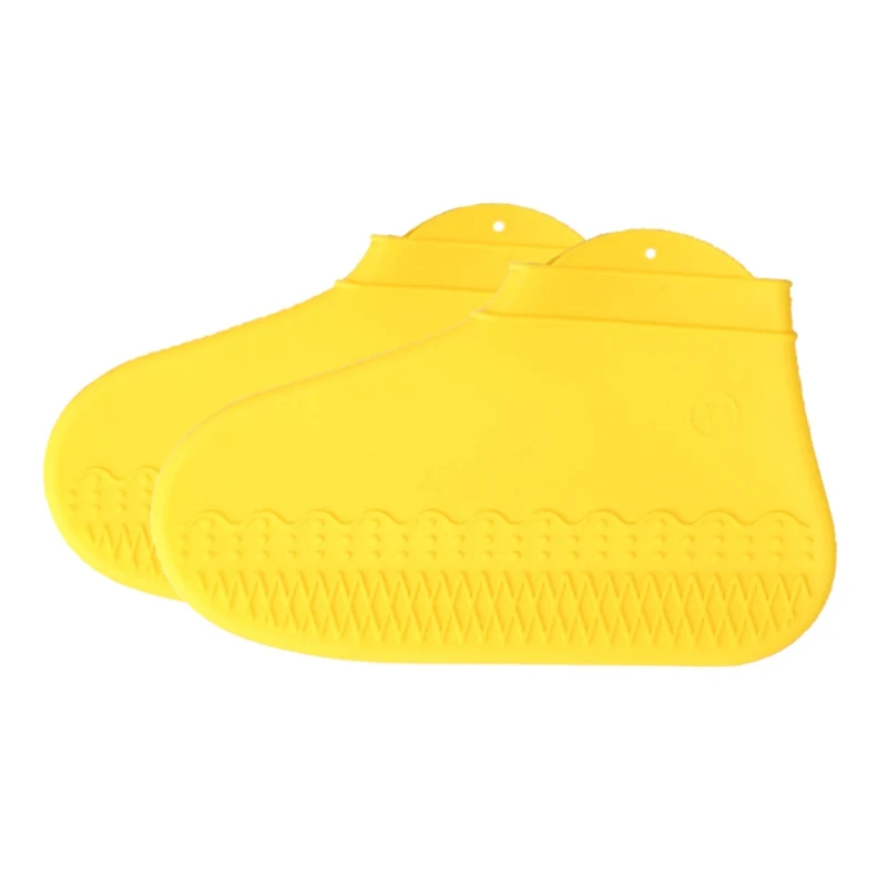 yellow Практичный силикон водонепроницаемые бахилы прочные уличные непромокаемые походные противоскользящие бахилы домашние аксессуары - Цвет: yellow