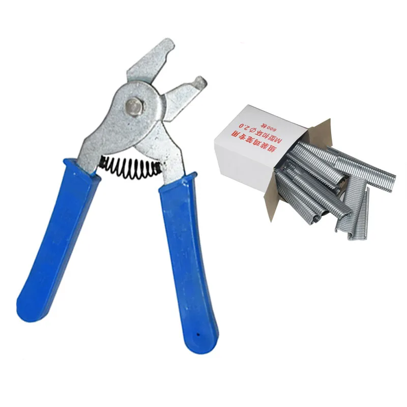 Hog Ring Pliers + Rings M Nails Poultry Cage Installation Tools Fences Netting Tags Traps | Дом и сад