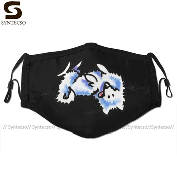 

Samoyed Dogs Mouth Face Mask Samoyed Eskie Roll Over Facial Mask Cool Fashion with 2 Filters for Adult