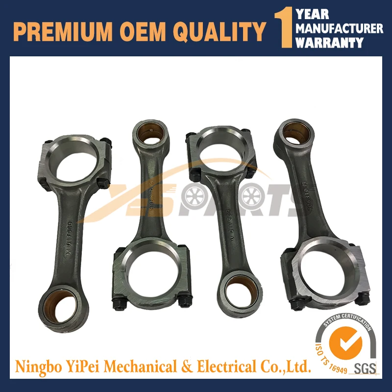 4pcs Connecting Con Rod For Isuzu 4jb1 4jb1t Connect Rods Piston Pin