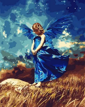 

Unframe diy oil picture oil paintings by numbers figure painting paint by number for home decor 4050cm swing