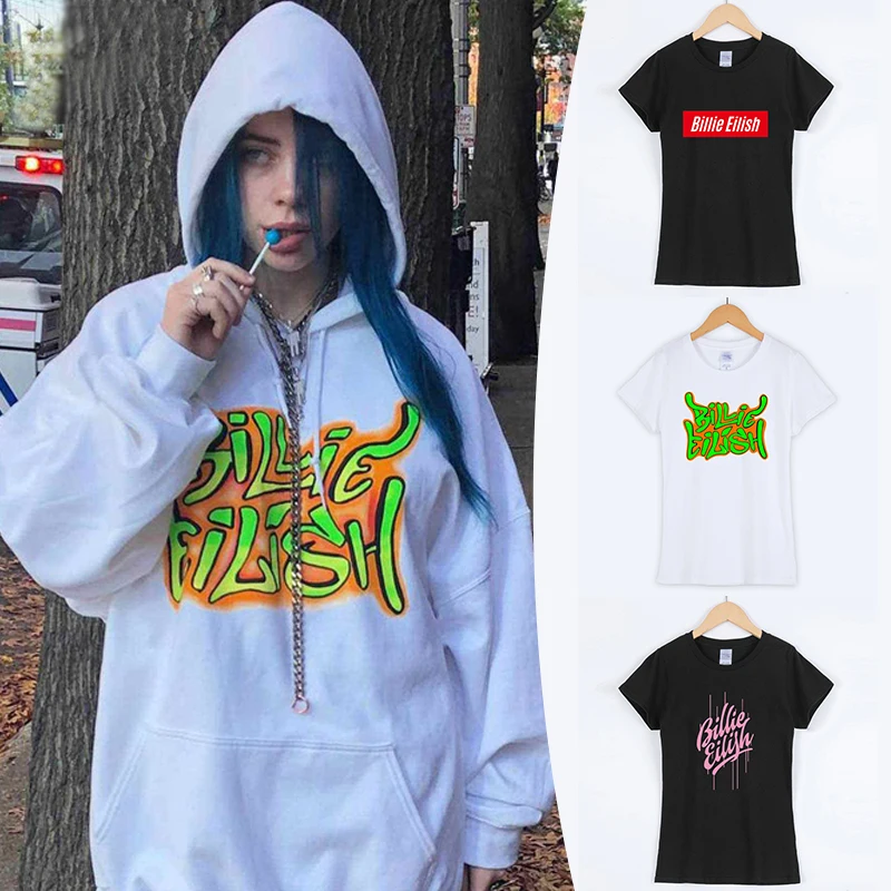 

Billie Eilish T Shirt 2020 New Hot Sale Women Tops High Quality 100%Cotton Casual T-shirt Plus Size Cool Streetwea