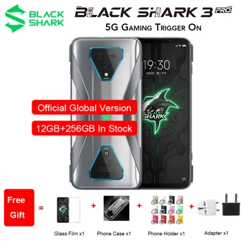 Перейти на Алиэкспресс и купить Игровой телефон Xiaomi Black Shark 3 Pro 5G версии ЕС 7,1 дюйм12 Гб ОЗУ 256 Гб ПЗУ Snapdragon 865 Android 10,0 5000 мАч две sim-карты
