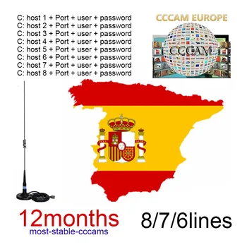 

2020 Oscam Cline Germany Europe Cccam Spain poland portugal italy 4k new 7 lines Satellite Receiver DVB-S2 gtmedia nova v8 v9