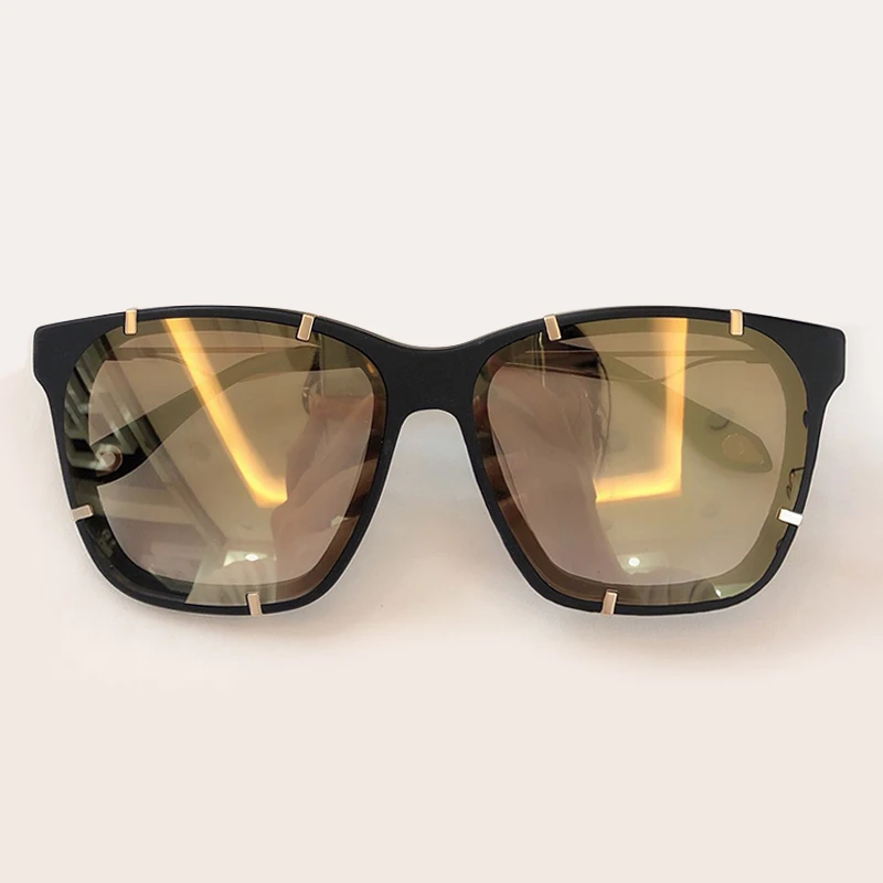 No5 Sunglasses Хит, модные квадратные солнцезащитные очки для девушек, оправа с заклепками, солнцезащитные очки для женщин, винтажные брендовые солнцезащитные очки больших размеров, женские очки Oculos de sol - Цвет линз: No5 Sunglasses