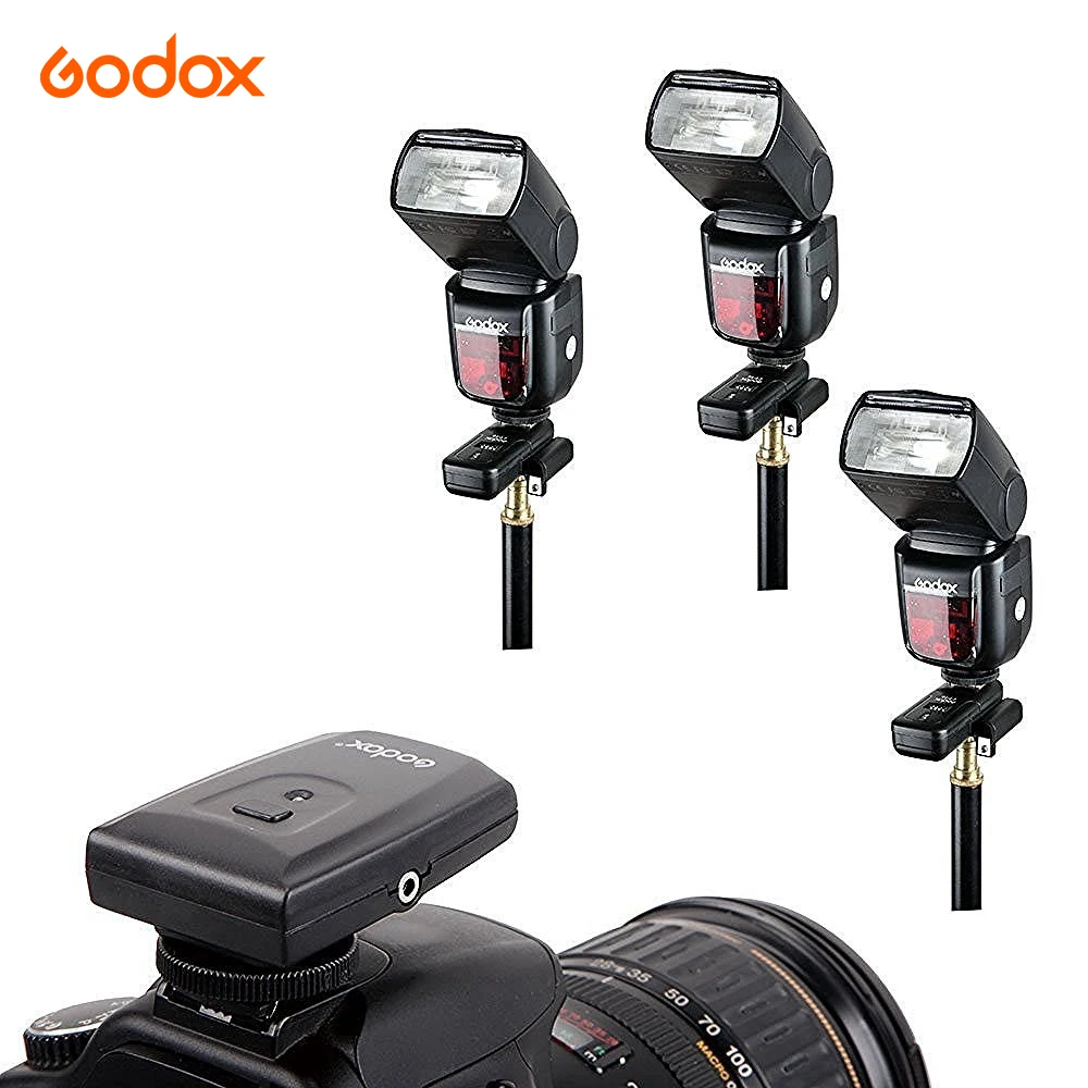 Godox CT 16 каналов Беспроводная радиовспышка Speedlite триггер передатчик + 2x приемник