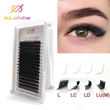 L//lc/ld/m curl mix l lash, l cílios, l extensão de cílios macios individuais cílios 8-15mm falso vison cílios extensão
