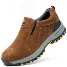  Indestructible Men Shoes Anti-puncture Safety Shoes Work Sneakers Male Hiking Shoes Anti-smash Steel Toe Shoes Security Footwear 