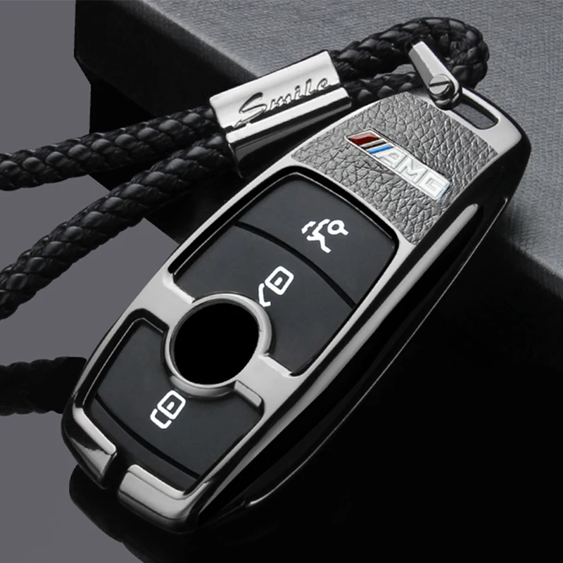 

zinc alloy fob Key Cover for Mercedes Car Key Protective Cover for Mercedes Benz E Class 2017 S 2018 Remote Fob Key ring