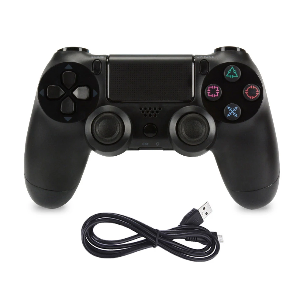 Usb проводной контроллер геймпад для sony Ps4/ps3 игровой джойстик контроллер для Playstation 4 консоль вибрации джойстика с кабелем - Цвет: black