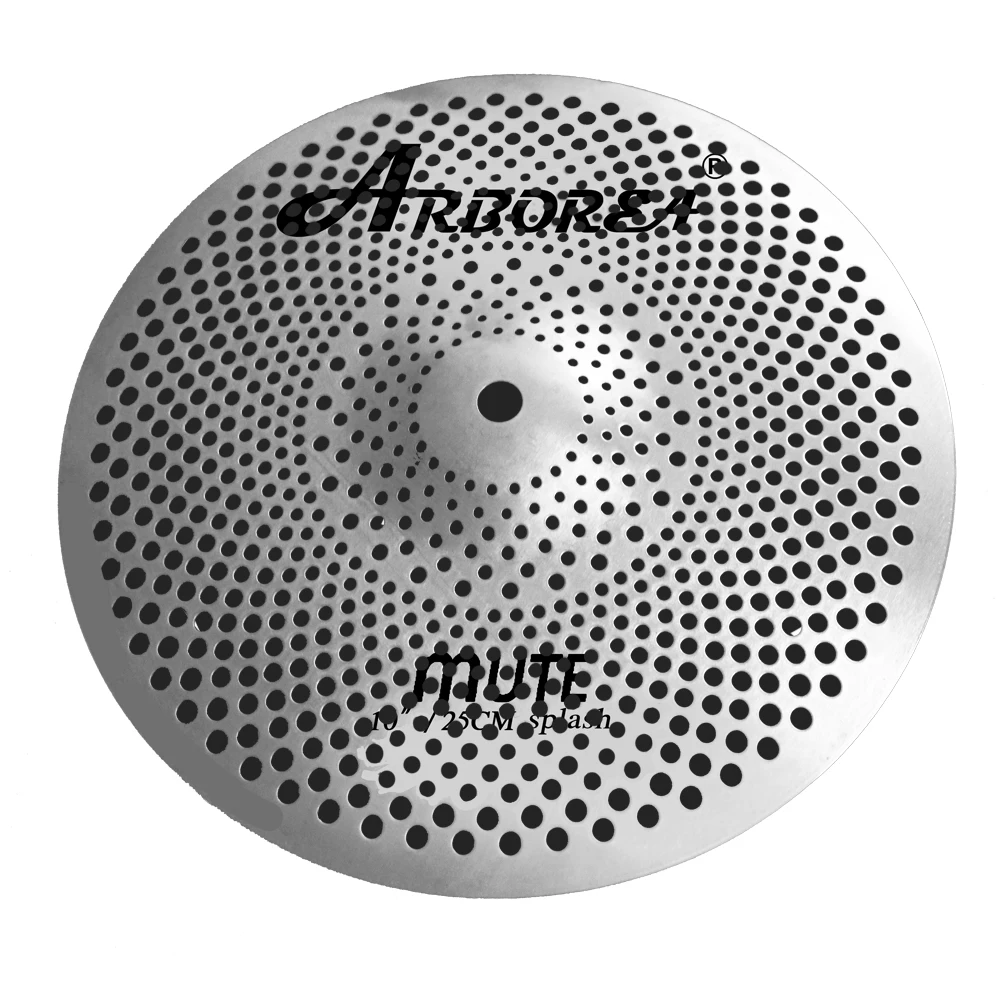 Low Volume Cymbal Arborea Mute Cymbal 10" Splash Silver/Golden/Black/Colorful Silent in Hot Sale