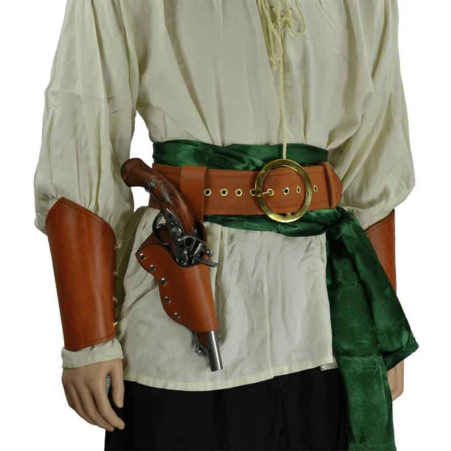 Renaissance Steampunk Pirate Pistol Flintlock Belt Holster Rig