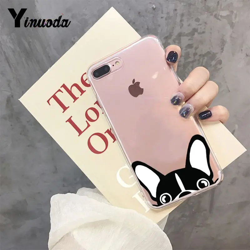 Yinuoda милый Brindle Frenchie Puppy красочные милые аксессуары для телефонов Чехол для iPhone 8 7 6S Plus X XS MAX 5 5S SE XR 11 pro max