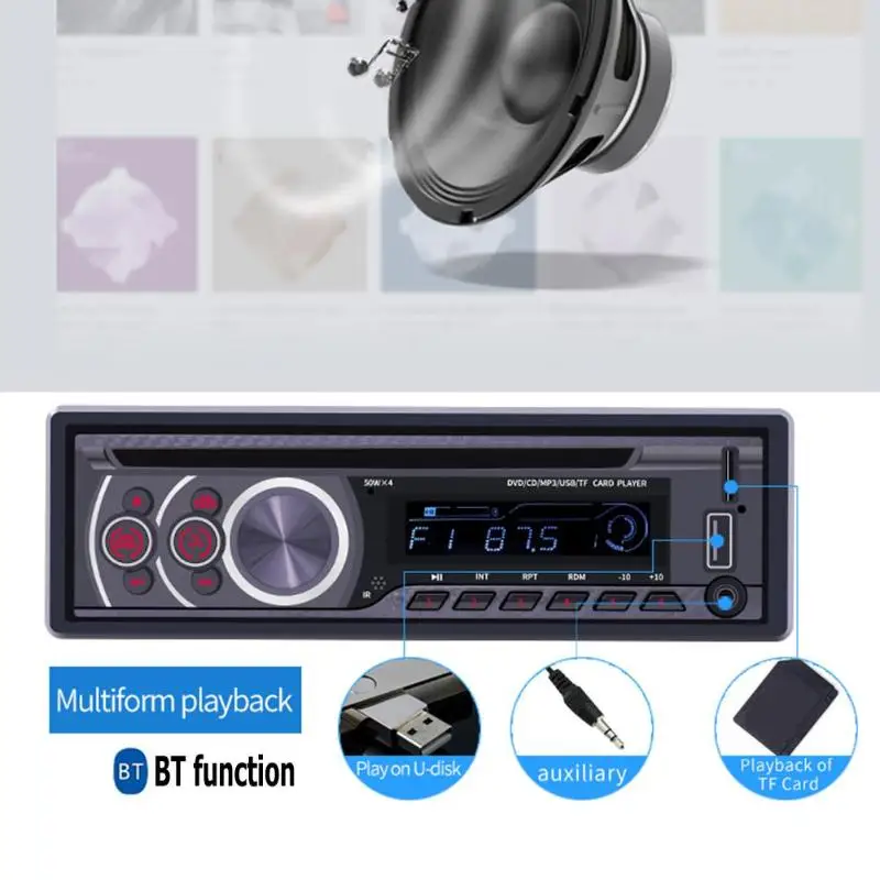 ALLOYSEED 8169A 1 Din Bluetooth автомобильный стерео MP3-плеер 1din Авторадио CD VCD DVD AUX USB FM радио Авто Аудио Автомобильный плеер головное устройство ALLOYSEED 8169A 1 Din Bluetooth автомобильный стерео MP3-плеер 1din Авторадио CD VCD DVD AUX USB FM радио Авто Аудио Автомобильный плеер головное устройство